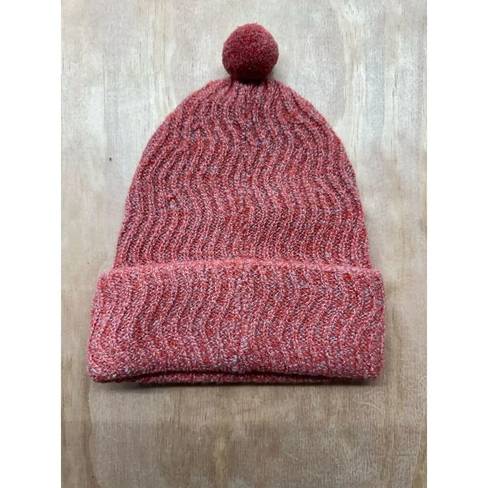Allbirds ‎ Beanie Women’s Pink Pompom 100% Merino Wool